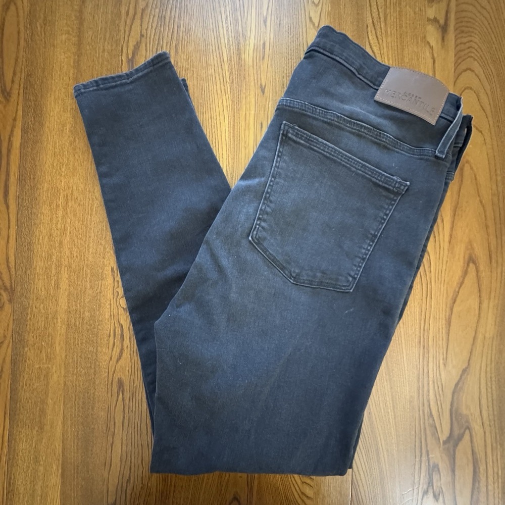NWT J Crew Black Women's Mercantile 10" High‎ Rise Skinny Jeans Size 34